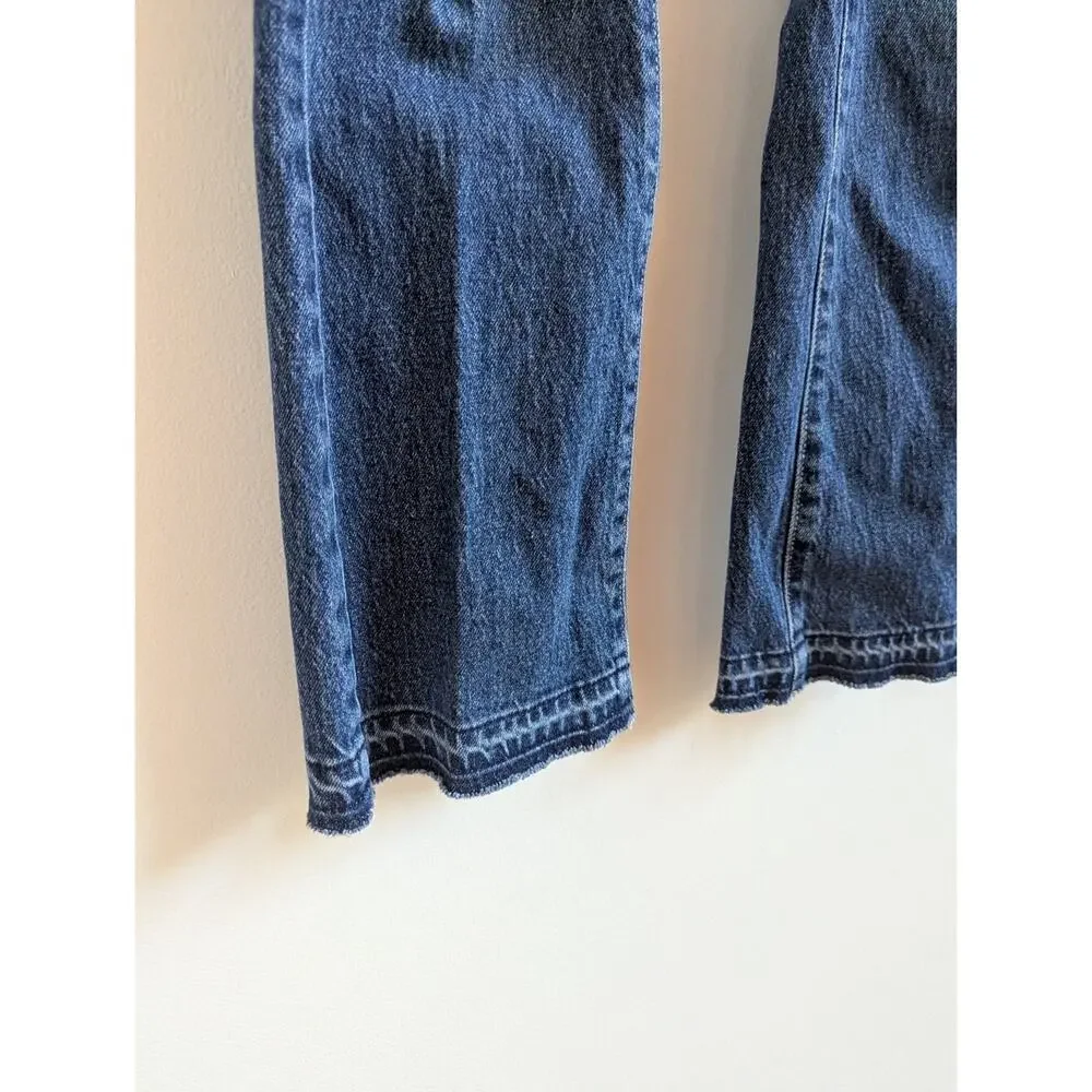 Old Navy Jeans 10 Girls High Rise Flare Medium Wash Distressed